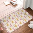 thumbnail image 2 of Vsdgher Yellow Pueple Rabbit print Flannel Anti-Slip Floor Mat Comfort Mat Floor Carpet for Decor, Non-Slip, Home, Office, Laundry, Durable, 2 of 5