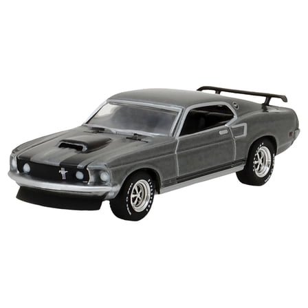 1969 Ford Mustang Boss 429 Gray Metallic with Black Stripes "John Wick" (2014) Movie 1/64 Diecast Model Car by Greenlight
