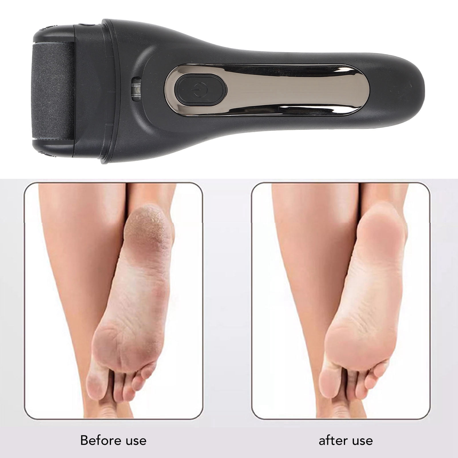 BOKYAN Electric Callus Remover 3 Adjustable Speeds IPX7 Waterproof USB Rechargeable LCD Display Foot File for Dead Skin, Black (8.27 inches / 21 cm)