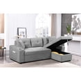 thumbnail image 3 of Convertible Corner Sofa with Double Cup Holders / Turns into Bed for Sleepovers, 3 of 6
