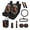 Black and Brown - Rooster, variant on LedBack 13Pcs Car Seat Covers Full Set Boston Terrier Print Car Front Rear Seat Covers with Steering Wheel Cover+Safety Belt Pads+Rearview Mirror Cover+Garbage Bag, etc, Easy to Install