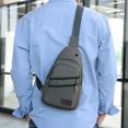 thumbnail image 6 of Fnochy Men's Chest Bag, Outdoor Canvas Crossbody Bag, Thickened Zipper Messenger Bag, Adjustable Strap, Stylish and Practical Design for Daily Use, 6 of 6