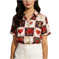 thumbnail image 6 of Valentine T-Shirt for Men Heart Printing Casual Short Sleeve Turndown Collar Button Shirt,Valentines Gift Ideas for Him Shirt, 6 of 6