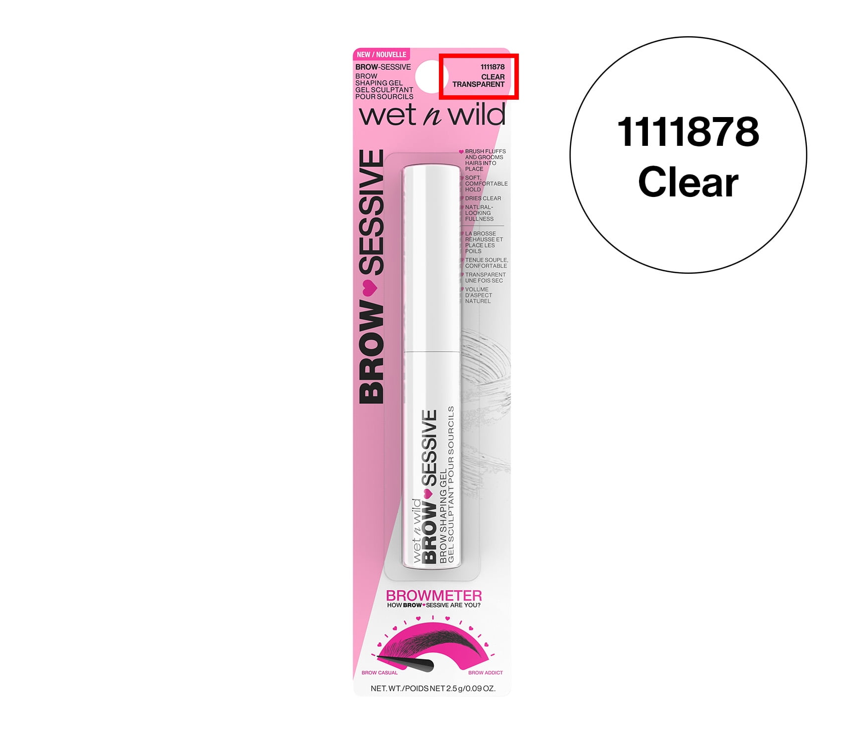 Wet n Wild Brow-Sessive Eyebrow Shaping Gel, Clear