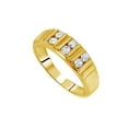 thumbnail image 1 of White Natural Diamond Wedding Ring in 10k Yellow Gold, 1 of 1