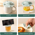 thumbnail image 4 of Couvercle de Tasse en Silicone Conçu pour Café et Thé avec Espace de Rangement pour Sachets de Thé, 4 of 7