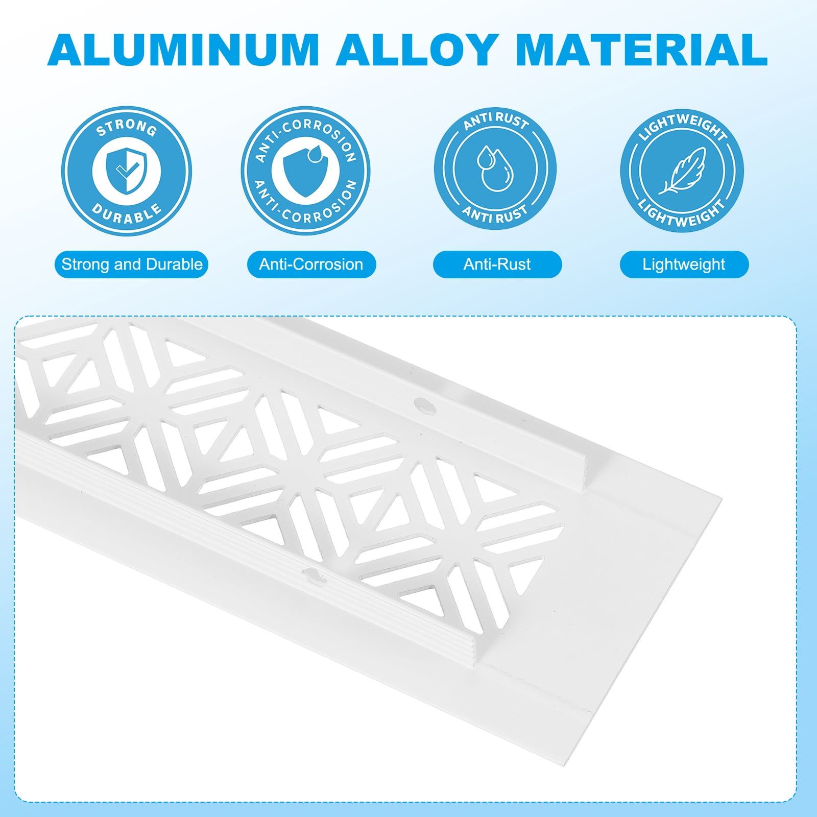 Uxcell Door Air Vent Cover Heavy Duty Aluminum Grille Ventilation Cover Louvered with Mounting Screw for Cabinet Door 24 x 2 Inch