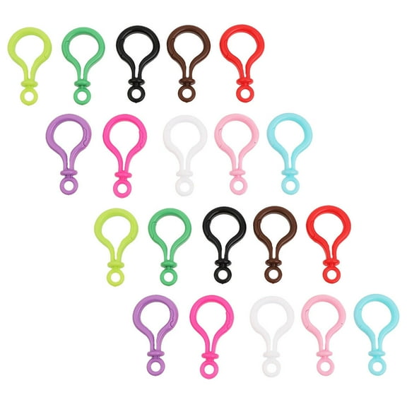32 Pcs Hooks Craft Keychain Colorful Lobster Clasp Accessories Rings