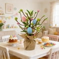 thumbnail image 3 of Mini Easter Egg Tree Decor - Tabletop Tree Statue with Ornament Eggs, Easter Party & Wedding Centerpiece, Spring Summer Home Decoration Gift, 3 of 4