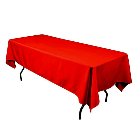 20 pack 60"×126" Seamless 100% Polyester Tablecloths 25 COLORS Wholesale Wedding", (Color: Red)