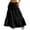 Black, variant on RUTAYY Women Fashion Elastic Waist Tie Belt Loose A-Line Skirt Solid Color Flowy Swing Skirts