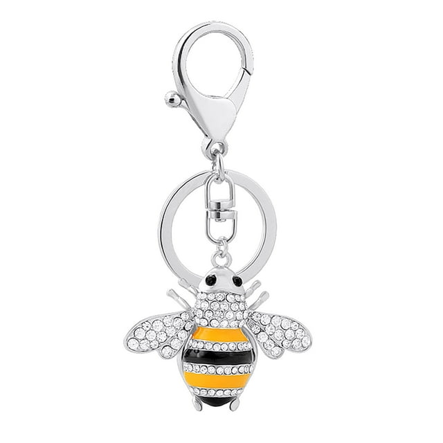 EGNMCR Keychains Creative Ltle Bee Car KeyChain Ladies Bag Ornaments Creative keychain