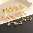 thumbnail image 3 of Dalazy 17 Pcs Boucles d'Oreilles en Acier Inoxydable Bijoux Nez Or 1ensemble, 3 of 6