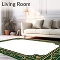 thumbnail image 2 of ODIKA 2'x3' Machine Washable Non-Slip Area Rug, Ottoman Inspired Interlocking with Vine Scrollwork High Traffic Rug, Green, 556017, 2 of 7