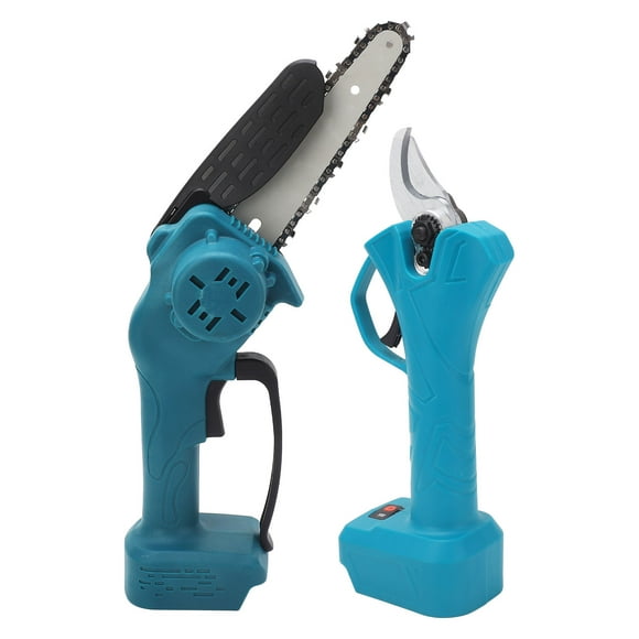 Electric Pruner, Cordless Mini Chain Saw Battery Operated Anti Slip Rubber Coating Safety Switch Lightweight for Yard