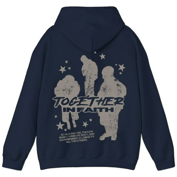 Together in Faith Christian Hoodie – Bible Verse Religious Graphic Sweatshirt for Men and Women