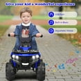 thumbnail image 2 of Gymax Kids Ride On Car 6V Battery Powered ATV w/4 Anti-skid Wheels Music Player Blue, 2 of 8