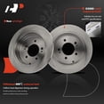 thumbnail image 3 of A-Premium 11.18 inch (284mm) Rear Solid Disc Brake Rotors Compatible with Select Hyundai & Kia Models - Azera 2006-2009, Amanti 2007-2009, 2-PC Set, 3 of 8