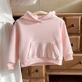 thumbnail image 4 of Besolor Fall Sweatshirts for Toddler Girls Boys Long Sleeve Hoodies Casual Loose Warm Outdoor Workout Pullover Tops with Pocket(2-3 Years,Pink), 4 of 7