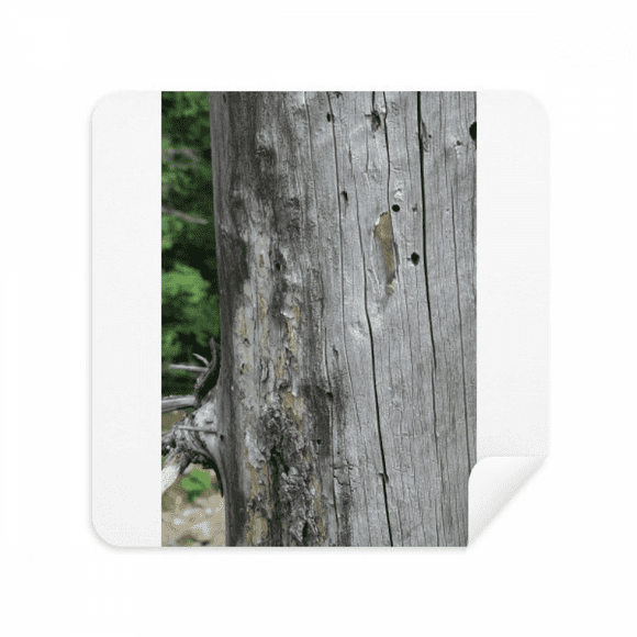 Gray-White Cracked Trunk Art Deco Fashion Glasses Cloth Screen Cleaner Suede Fabric 2 Pack