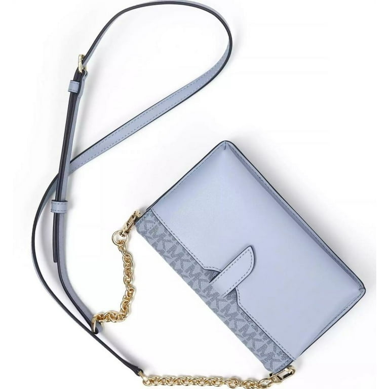 Michael Kors Jet Set Signature MK Logo Charm Small Phone Crossbody Bag