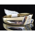 thumbnail image 4 of MENS YELLOW GOLD DIAMOND WEDDING ENGAGEMENT BAND RING, 4 of 7