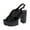 Black, variant on Platform Sandals, Buckle Slingback High Heels for Women, Square Open Toe Fashion Solid Block Heeled Sandal Women's Fashionable And Casual Versatile Fish Mouth Wrap-Around High-Heeled Sandals