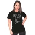 thumbnail image 3 of Cool Fashion Beauty Takes the City Womens Fitted Plus Size Graphic Tee Brisco Brands 2X, 3 of 5