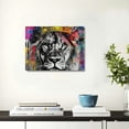thumbnail image 2 of Acheng Lion Canvas Wall Art King and Queen Painting Colorful Couple King Queen Lion Pictures Artwork Prints 16x12inch, 2 of 6