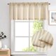 thumbnail image 2 of Cortina Jinchan Valance de lino texturizado a rayas, 41 x 16 cm, color beige, 2 of 7