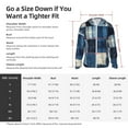 thumbnail image 5 of Uemuo Indigo Patchwork Quilt Pattern Women's Full Zip UPF 50+ Sun Protection Hoodie Jacket Long Sleeve Sun Shirt Hiking Outdoor Performance with Pockets-Small, 5 of 9