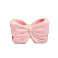 thumbnail image 6 of Pink Bow Shape Toothbrush Holder, Resin Bathroom Countertop Organizer with Slots, Decorative Storage Rack(Pink), 6 of 6
