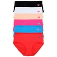 thumbnail image 3 of Angelina Cotton Mid-Rise Briefs with Heart Print Design (6-Pack), 3 of 3