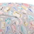 thumbnail image 3 of Pastel Pouf Cover with Zipper, Colorful Diamond Gemstone Rich Feminine Women Fashion Theme Digital Print, Soft Decorative Fabric Unstuffed Case, 30" W X 17.3" L, Multicolor, by Ambesonne, 3 of 5