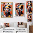 thumbnail image 4 of Designart "Vibrant Essence Colorful Portrait III" Fashion Framed Wall Art - Glam Orange Woman Portrait Bedroom Framed Canvas Wall Art, 4 of 6
