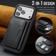 thumbnail image 2 of Case For IPhone 17 Pro Funda Protectora RFID de 6,3" con Ranuras para 7 Tarjetas Magsafe, Soporte 2 en 1, Funda Protectora de Cuero Desmontable a Prueba de Golpes, Negro, For IPhone 17 Pro, 2 of 7