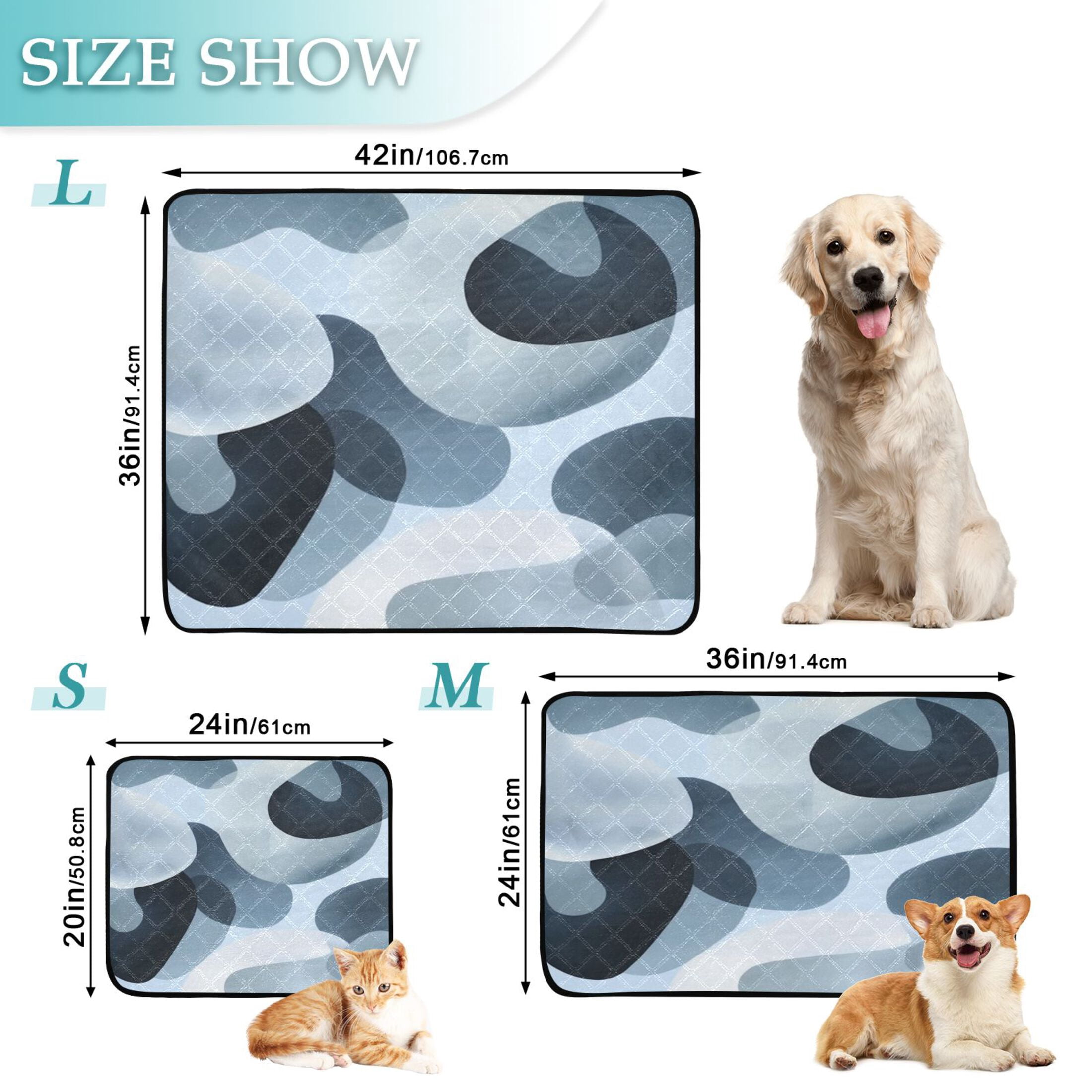 Washable Pet Pee Pads with Super Absorbent Reusable Training Pads for Dogs & Cats Off-white Circular Pattern