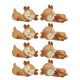 thumbnail image 1 of 8 figuras de cervatillos durmiendo, juguetes para decoración de escritorio, manualidades y juguetes. 7cmx4.5cmx4.5cm, 1 of 7