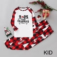 thumbnail image 5 of Gkeoshab Christmas Pajamas Matching Family Pajamas Sets Christmas PJ's 26 Letter Print Top and Plaid Bottom Sleepwear Jammies with Pockets, 5 of 6