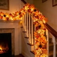 thumbnail image 4 of YingYouFu Halloween Lighted Maple Leaf Vines, Glowing Artificial Fall Vines for Holiday Field Decor, Decorative Light Up Vines for Home Wall Party Indoor Outdoor Decoration, 4 of 9