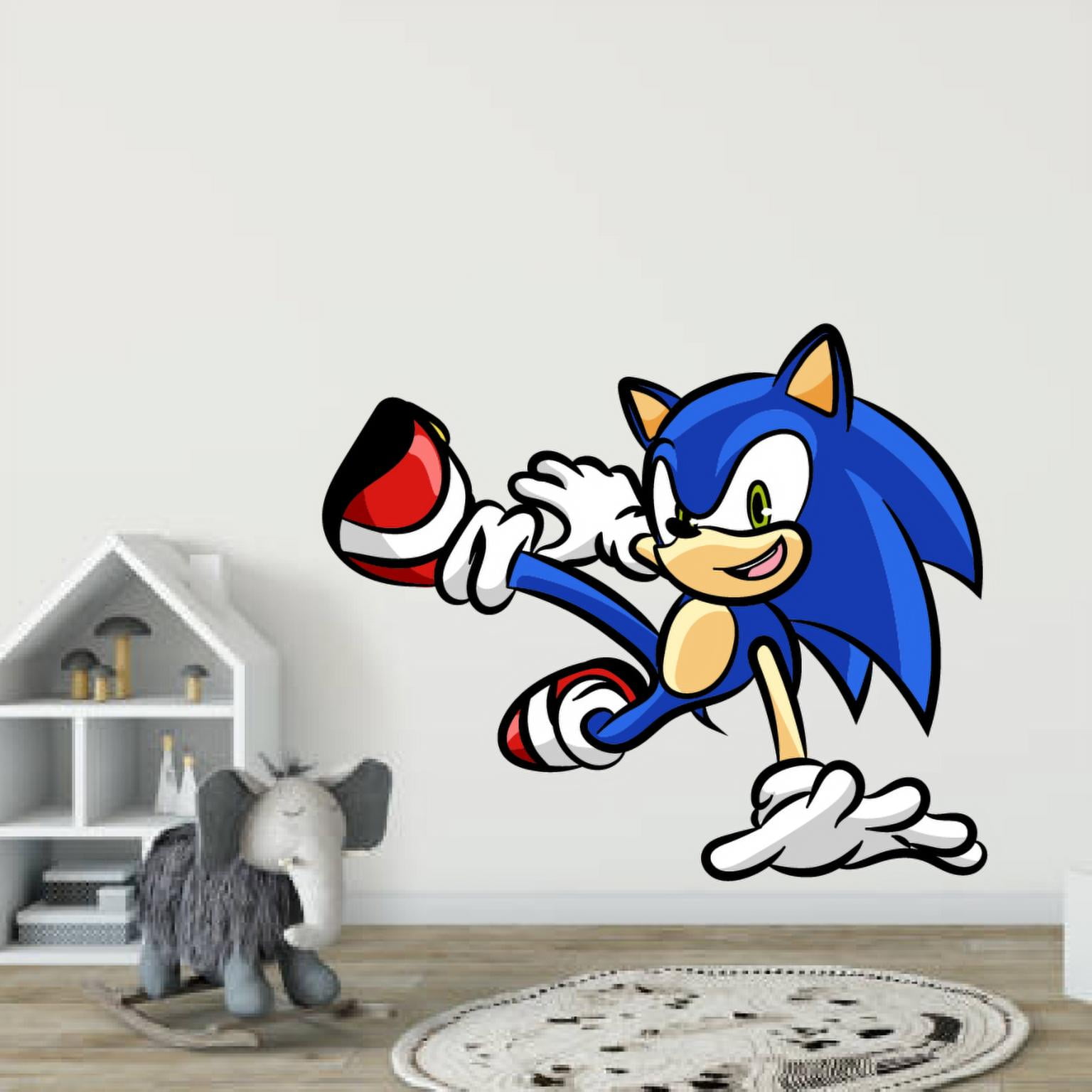 Sonic the Hedgehog Show Cartoon Classic Video Game Movie Character Wall  Sticker Wall Art Decal for Baby Kid Bedroom Nursery Kindergarten Daycare  Home