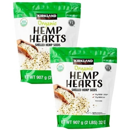 Kirkland Signature Organic Hemp Hearts, 2 lbs (Pack of 2)