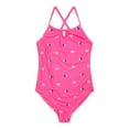 thumbnail image 3 of Wonder Nation Girls One-Piece Swimsuit and Cover Up Dress, 2-Piece, Sizes 4-18, 3 of 3