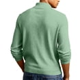 thumbnail image 4 of Fgvctg Sweatshirts for Men Quarter Zip Pullover Corduroy Sweatshirt Oversized Stand Collar Long Sleeve Shirt Lightweight Fashion Spring Tops Light Green L, 4 of 5