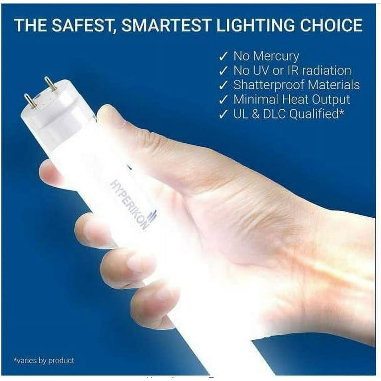 Hyperikon 18-Watt 4 ft. Linear T8 Frosted Ballast Bypass Single-End Powered LED Tube Light Bulb (24-Pack) Hyperikon 18-Watt 4 ft. Linear T8 Frosted Ballast Bypass Single-End Powered LED Tube Light Bulb (24-Pack)