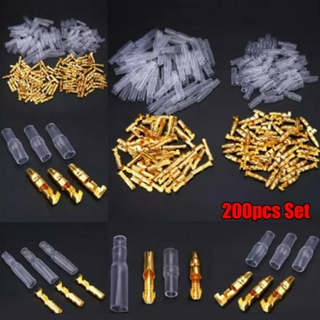 

BAMILL 200pcs 3.9mm Male Female Electric Cable Wire Connector Socket Classic Terminal