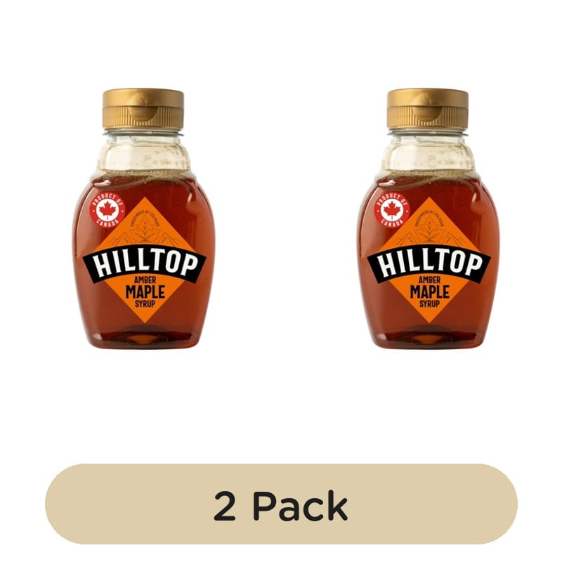 Hilltop Amber Maple Syrup 230g, British Import (Pack of 2)