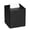 Black, variant on Slate Grey Fluted Decorative Tissue Box Cover Square Holder