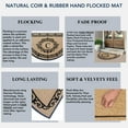 thumbnail image 2 of A1HC Heavy-Duty Semi-Circular Coir and Rubber Doormat, 36"x72" Hand-Flocked Monogrammed Front Porch Entrance Rug with Floral Design, 2 of 8