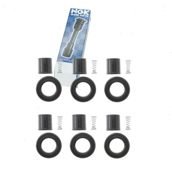6 pc NGK Ignition Coil Boots compatible with Honda Crosstour 3.5L V6 2012